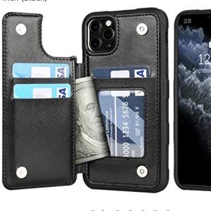Arae Case for iPhone 11 pro max PU Leather Wallet Case